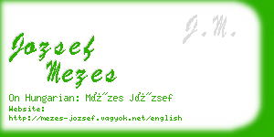 jozsef mezes business card